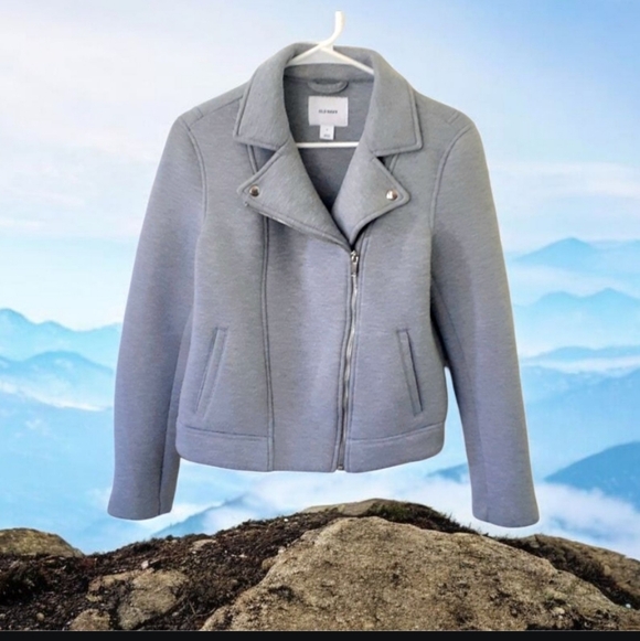 Old navy jacket gray lots of zippers size S perfect condition Fall winter - Picture 1 of 12